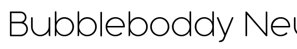 Bubbleboddy Neue font preview